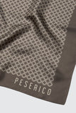 Peserico Men's Silk Scarf with Geometric Quatrefoil Pattern