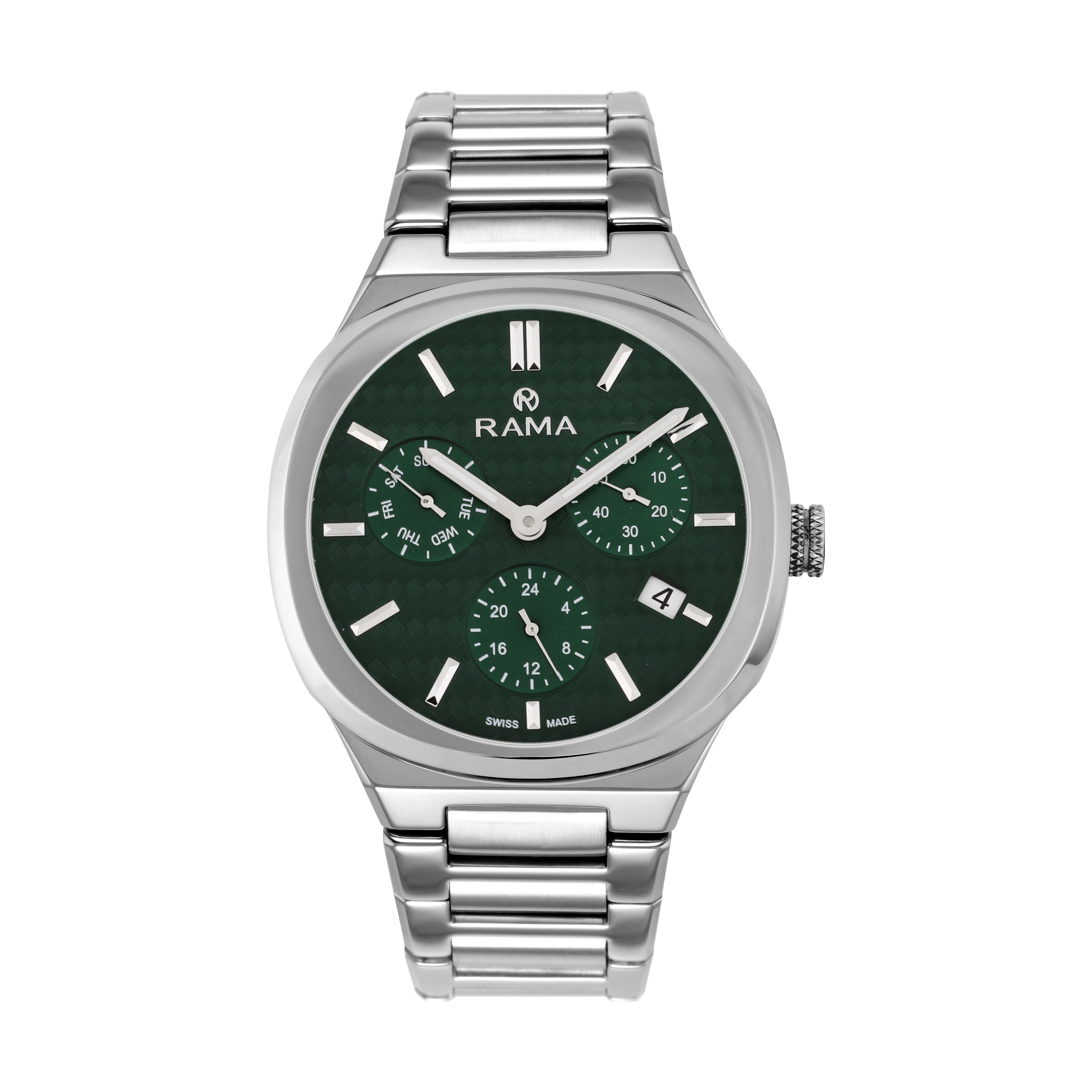 Rama Gents Green Dial Stainless Steel Case & Bracelet Quartz Watch | Fashion Watches | GCC | Mens | Mens Watches | SP Rama Gents Green Dial Stainless Steel Case & Bracelet Quartz Watch | Fashion Watches | GCC | Mens | Mens Watches | SP