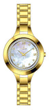 Rama Ladies Quartz Watch Full Yellow Gold Plated Stainless Steel Case & Bracelet With Mother Of Pearl And Stones Dial