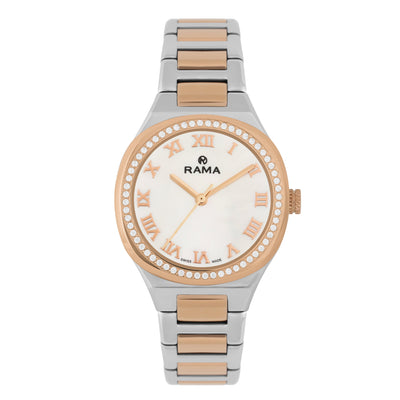 Rama Ladies White Dial Two-Tone Stainless Steel Quartz Watch