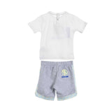 Roberto Cavalli Kids Baby Boy's  White & Grey Set T-Shirt & Bermuda