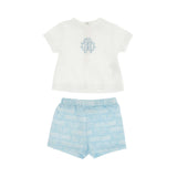 Roberto Cavalli Kids Baby Boy's Blue Set T-Shirt & Bermuda