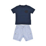 Roberto Cavalli Kids Baby Boy's Light Blue Set of T-Shirt & Bermuda