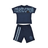 Roberto Cavalli Kids Baby Boy's Navy Set of T-Shirt & Bermuda