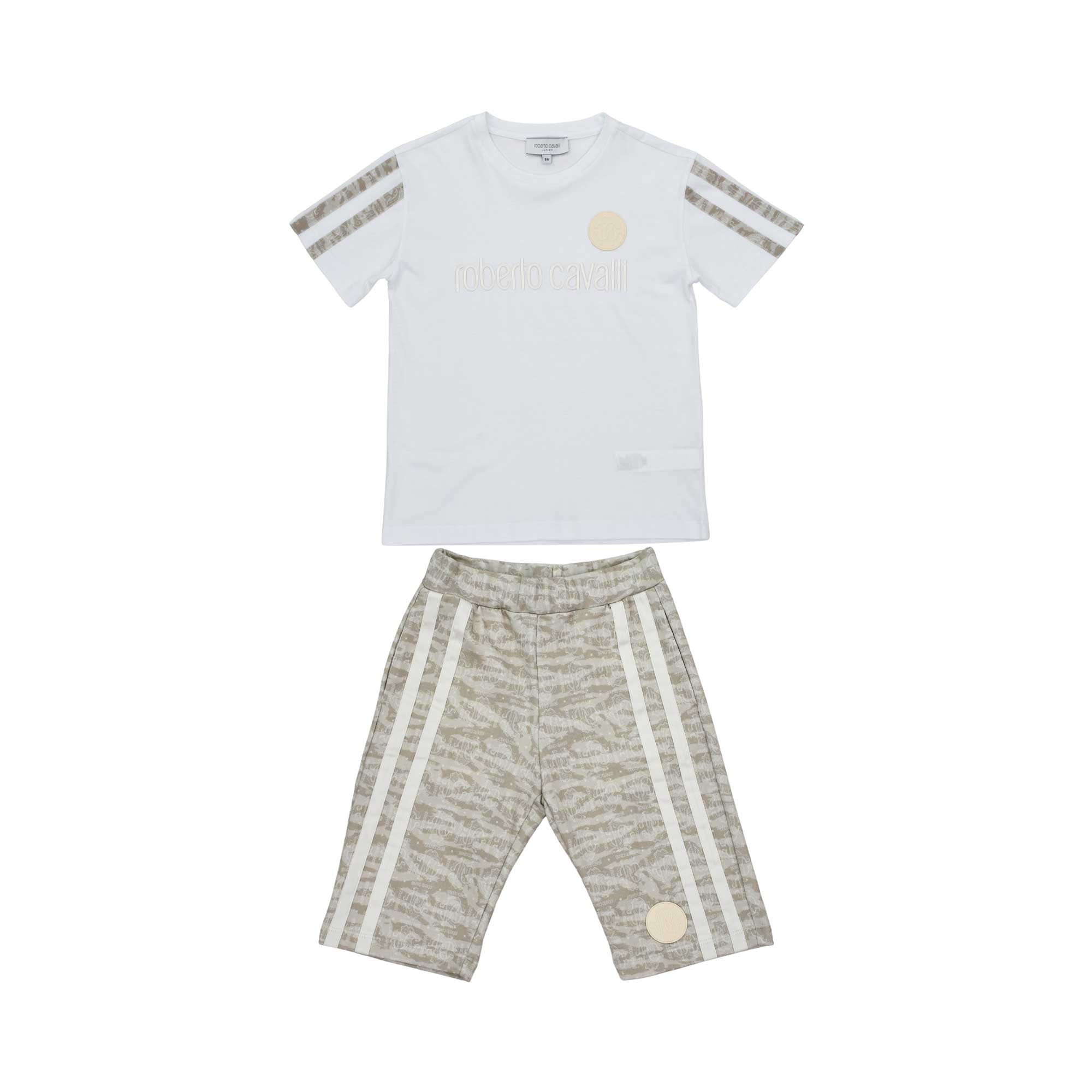 Roberto Cavalli Kids Boy's White & Beige Set of T-shirt & Bermuda | Kids and Teens | Kids and Teens Boy Sets | Kids and Teens Sets | Kids Boys (3 YRS -16 YRS) | Kids Clothing | Kids Fashion | Kids Teen Collection Roberto Cavalli Kids Boy's White & Beige Set of T-shirt & Bermuda | Kids and Teens | Kids and Teens Boy Sets | Kids and Teens Sets | Kids Boys (3 YRS -16 YRS) | Kids Clothing | Kids Fashion | Kids Teen Collection