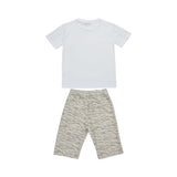Roberto Cavalli Kids Boy's White & Beige Set of T-shirt & Bermuda