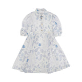 Roberto Cavalli Kids Girl's White & Blue Dress