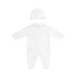Roberto Cavalli Kids New Born White & Gold Sleepsuit Set