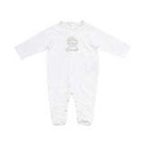 Roberto Cavalli Kids New Born White & Gold Sleepsuit Set