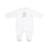 Roberto Cavalli Kids New Born White & Gold Sleepsuit Set