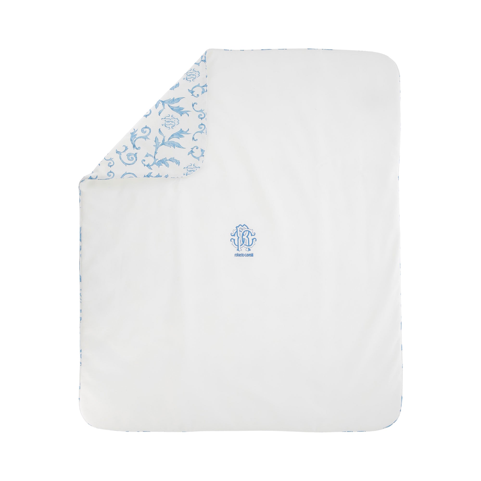 Roberto Cavalli Kids New Born Baby Blue & White Blanket | Blanket | Blankets | New Born Blanket | New Born Boy Blanket | new-season-2025