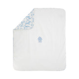 Roberto Cavalli Kids New Born Baby Blue & White Blanket