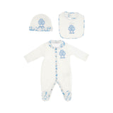 Roberto Cavalli Kids New Born Baby Blue Sleepsuit Set