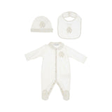 Roberto Cavalli Kids New Born Ivory Sleepsuit Set