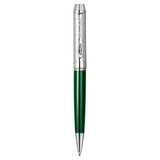 Roberto Cavalli Silver & Green Lacquer Ballpoint Pen