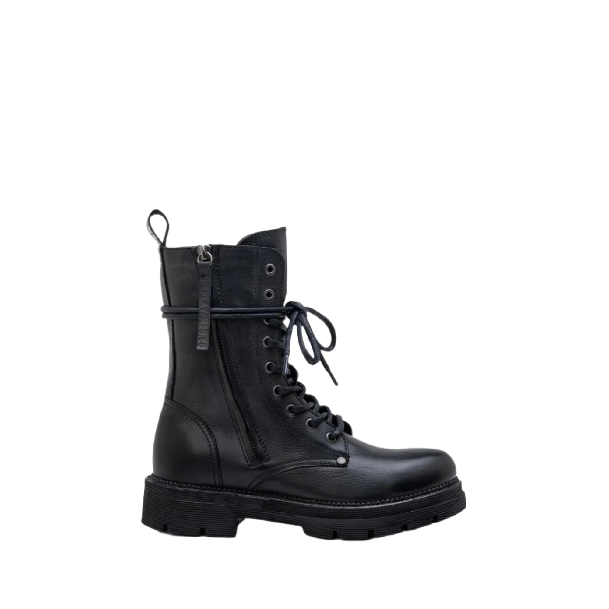 Replay Women's Pamela Standing Leather Biker Boot With Laces
