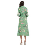 Replay Women's Satin Shirt-dress with Tropical Print
