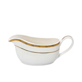 RICHFINE 98-piece luxury fine bone china dinnerware set featuring white plates with  gold , including a teapot, tureen, and bowls.