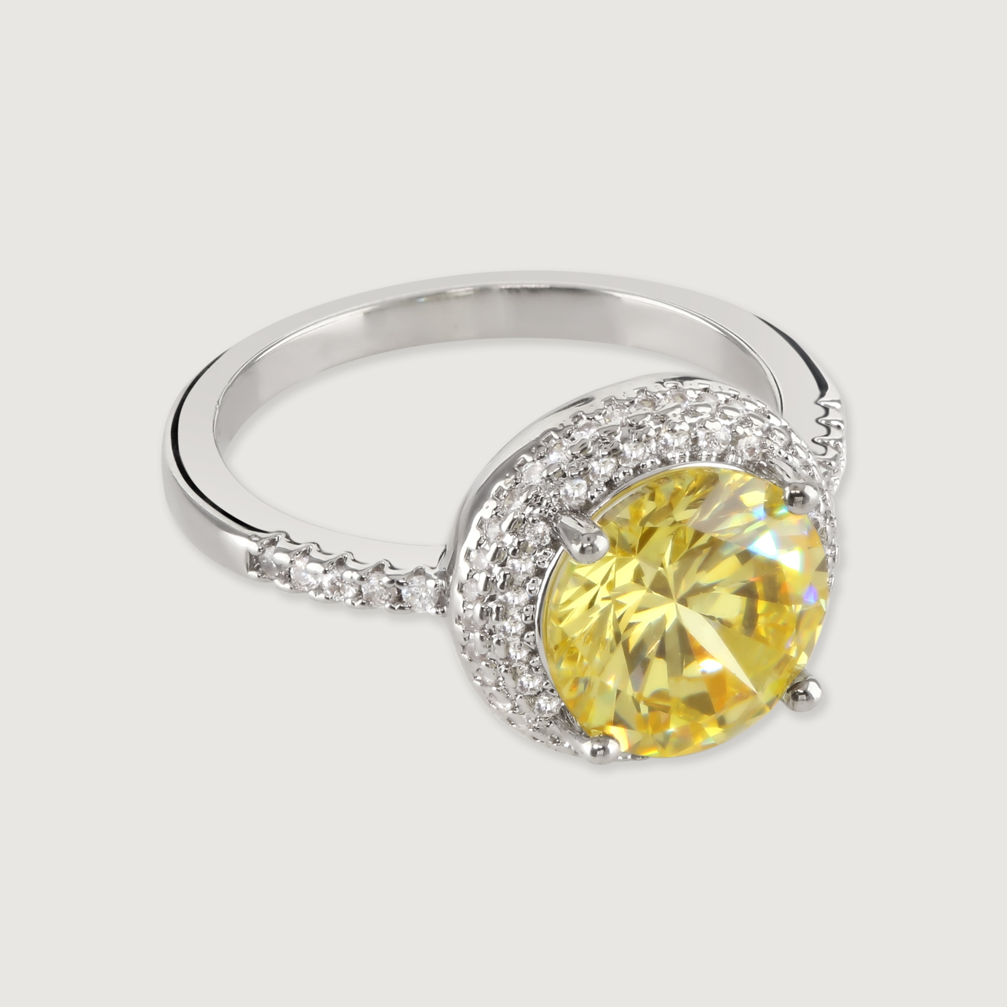 Buckley London CANARY SPARKLE SOLITAIRE RING RHODIUM | Accessories | Fashion Jewellery | Ring | Women | Women Rings | Womens
