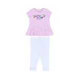 Polo Ralph Lauren Kids Baby Girl's Pink Set of Top & Trouser