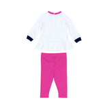 Polo Ralph Lauren Kids Baby Girl's White & Pink Set Top & Trouser