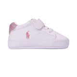 Polo Ralph Lauren Kids Baby Girl's White Logo Pre Walker Sneaker