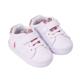 Polo Ralph Lauren Kids Baby Girl's White Logo Pre Walker Sneaker