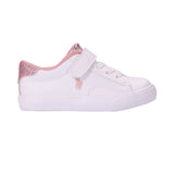Polo Ralph Lauren Kids Girl's White & Pink Logo Trainers