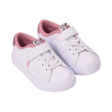Polo Ralph Lauren Kids Girl's White & Pink Logo Trainers