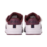 Polo Ralph Lauren Kids White & Burgundy Sneakers