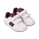 Polo Ralph Lauren Kids White & Burgundy Sneakers