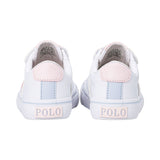 Polo Ralph Lauren Kids Girl's White & Pink Sneaker