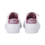 Polo Ralph Lauren Kids Girl's White & Pink Sneaker