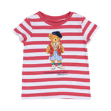 Polo Ralph Lauren Kids Girls' Striped Polo Bear Graphic T-Shirt