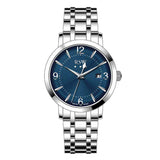 RSW Gents Blue Dial Stainless Steel Quartz Watch with Date Display
