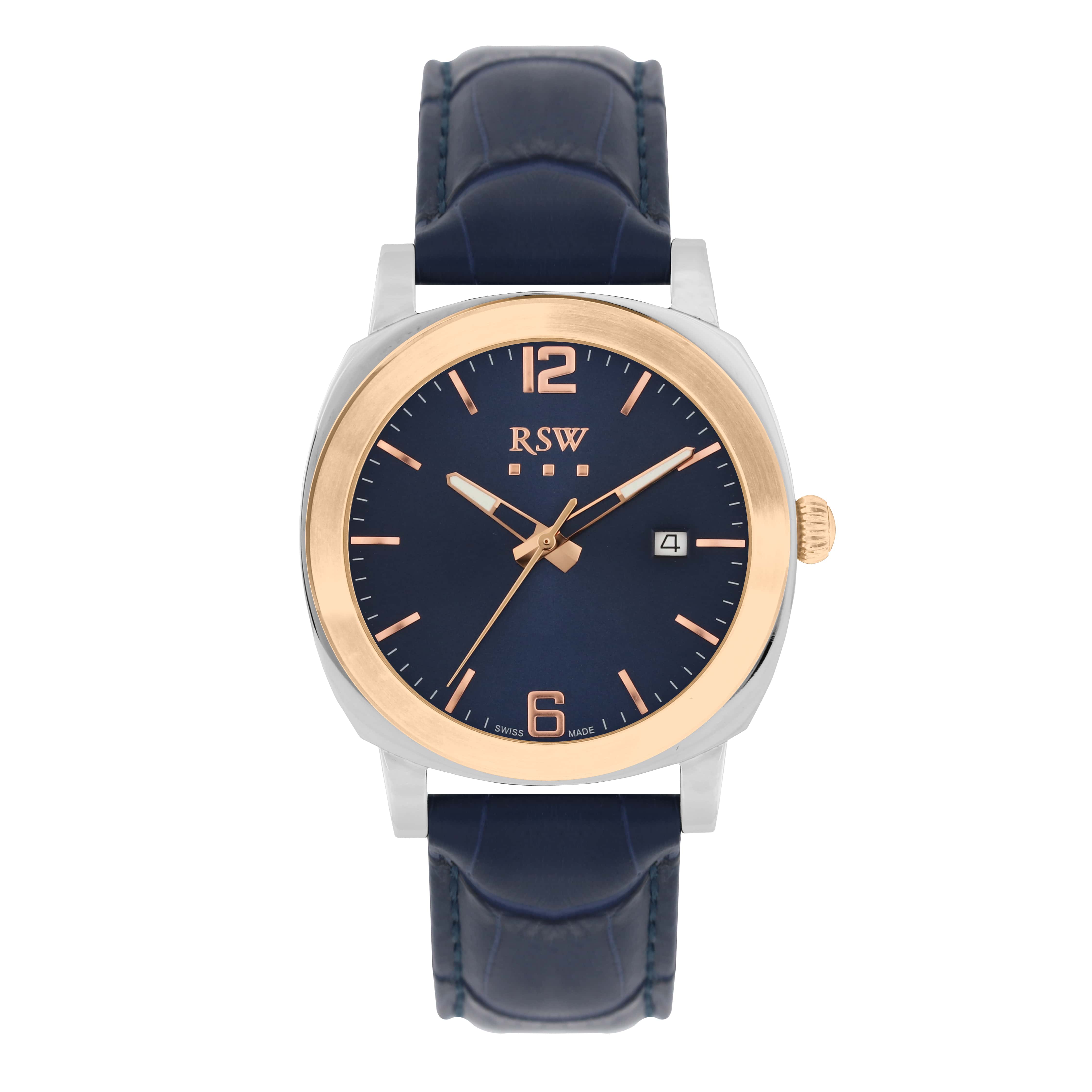 RSW Gents Blue Dial Two-Tone Stainless Steel and Leather Quartz Watch | Fashion Watches | GCC | Men | Mens | Mens Watches | Watch | Watches RSW Gents Blue Dial Two-Tone Stainless Steel and Leather Quartz Watch | Fashion Watches | GCC | Men | Mens | Mens Watches | Watch | Watches