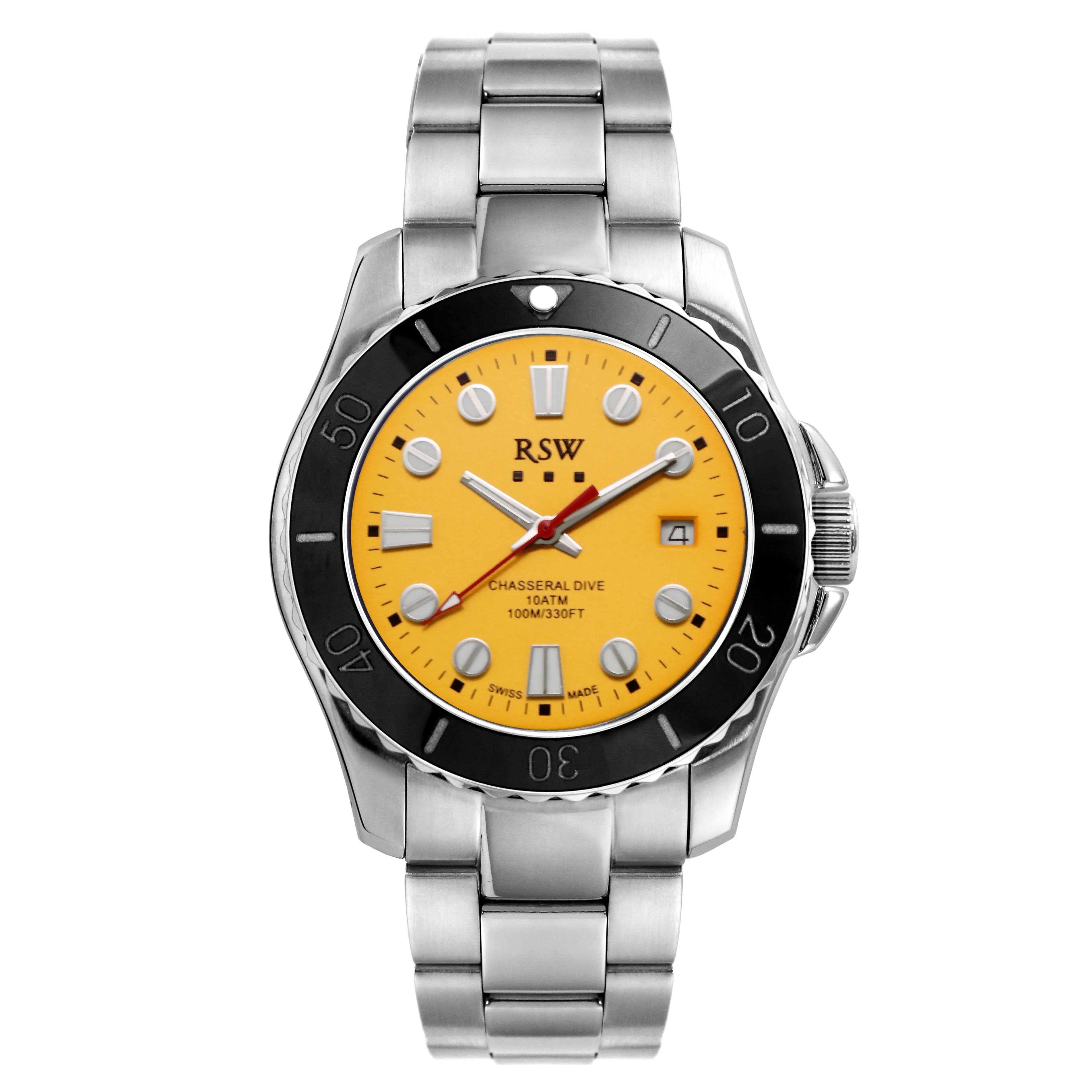 RSW Gents Yellow Dial Stainless Steel Quartz Dive Watch | Fashion Watches | GCC | Men | Mens | Mens Watches | Watch | Watches RSW Gents Yellow Dial Stainless Steel Quartz Dive Watch | Fashion Watches | GCC | Men | Mens | Mens Watches | Watch | Watches