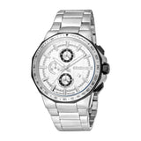 Roberto Cavalli Men's Silver Dial Stainless Steel Watch