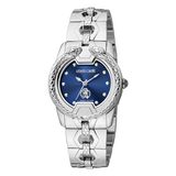 Roberto Cavalli by Franck Muller Women's Blue Dial Stainless Steel Silver-Tone Watch