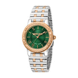 Roberto Cavalli by Franck Muller Ladies' Green Dial Two-Tone Silver & Rose Gold Watch RV1L188M0271 -