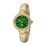 Roberto Cavalli Women's Dark Green Dial Two-Tone Silver And Gold Watch