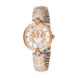 Roberto Cavalli Women's Silver Dial Two-Tone Silver & Rose Gold Watch