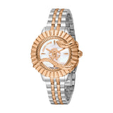 Roberto Cavalli Women's MOP Dial Two-Tone  Silver & Rose Gold Watch