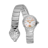 Roberto Cavalli by Franck Muller Ladies' Silver Serpentine Bangle Watch