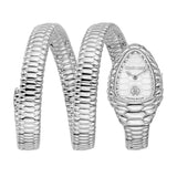 Roberto Cavalli by Franck Muller Ladies' Silver-Tone Serpentine Coil Watch