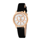 Roberto Cavalli by Franck Muller Ladies' Rose Gold Snake Black Leather Strap Watch