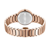 A product photograph from the back displaying the brushed stainless steel caseback, link construction, and the secure hidden butterfly clasp engraved with CERRUTI 1881.