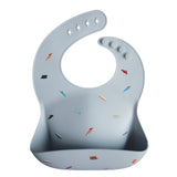 Mushie Kids New Born Silicone Bib Retro Cars