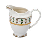 Richfine 98-Piece Round New Bone China Dinner Set with green and gold accents — Order Online Today.