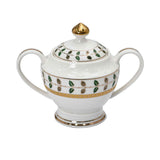 Richfine 98-Piece Round New Bone China Dinner Set with green and gold accents — Order Online Today.
